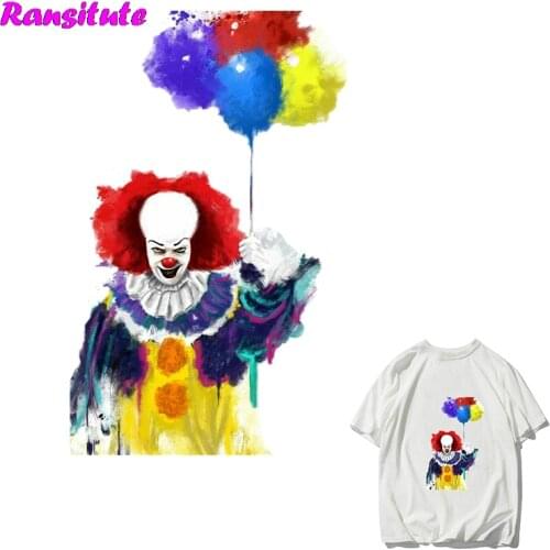 R285 Horror Movie It Personality Patch DIY Clothing Printing Badge T-shirt Sweater Thermal Transfer Washable Heat Transfer
