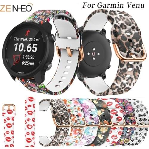 20mm Silicone Watch strap for Garmin Forerunner 245/245M/Vivoactive 3 Smart watches band For Garmin Venu Wristband