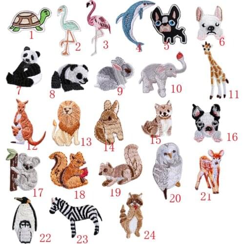 Cute trumpet animal embroidered cloth sticker for childrens clothing embroidered badge decoration stickers