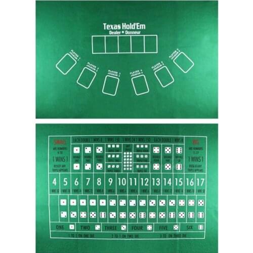 TX Hold'em Tablecloth Flannel 21 Points Dice Table Mat Casino Family Party Poker Game Entertainment Toys