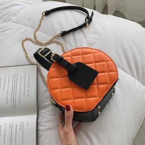 Famous Designer Women Small Totes Female Elegant Circular Handbags Chain Crossbody Bags Round Bag Lady Luxury Shoulder Bag 2020