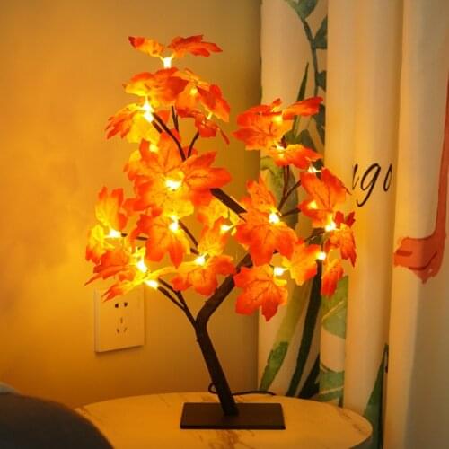 LED Copper Wire Night Light Tree Fairy Lights Home Decoration Night Lamp USB Battery Operated For Bedroom Bedside Table Lamp