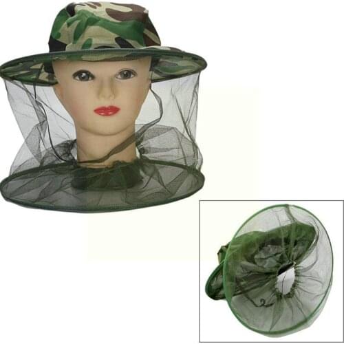 Outdoors Fishing Cap Anti Mosquito Bug Bee Insect Mesh Cover Face Travel Head Equipment Hat Anti-insect Net Camping Protect X7A6