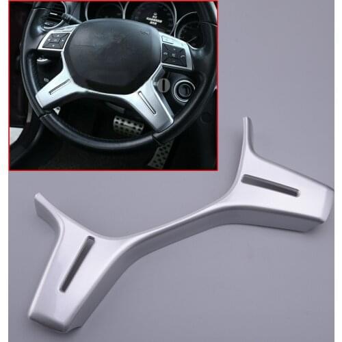 Inner Steering Wheel Cover Trim Silver ABS Fit for Mercedes Benz ML W166 2012 2013 2014 2015 GL X166 2013 2014 2015