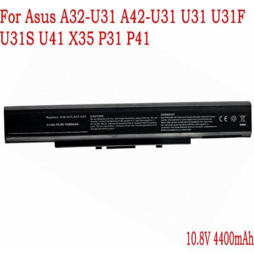High Quality A32-U31 A31-U31 Laptop battery For Asus A32-U31 A42-U31 U31 U31F U31S U41 X35 P31 P41
