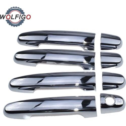 WOLFIGO Door Handle Chrome Cover For Toyota Camry Corolla Highlander Matrix Yaris Prius RAV4 Solara Sicon XB XD