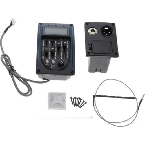 1pc Acoustic Guitar Pickup Pre-Amp Equalizer EQ LC4 4 Band Piezo Pickup Kit