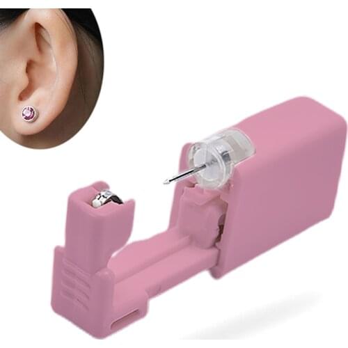 1PC Disposable Sterile Ear Piercing Unit Cartilage Tragus Helix Piercing Gun NO PAIN Piercer Tool Machine Kit Stud Choose Design