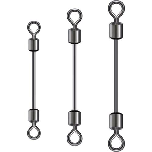 10pcs/lot Quick Fishing Line Connector Pin Bearing Rolling Swivel Fishing Tackles Accessories