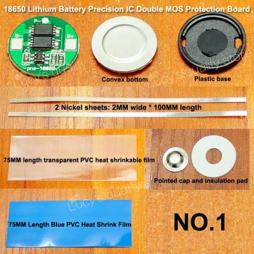 10set 18650 lithium battery precision IC G3JK double MOS protection board 4.2V single string power protection board 6A curren
