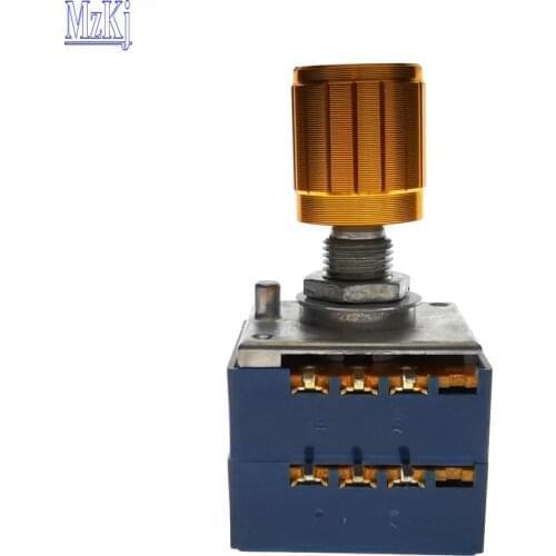 3PC RK27 New Japan ALPS RK271 + Golden Aluminum Knob Flower25MM A10K A20K A50K A100K Potentiometer