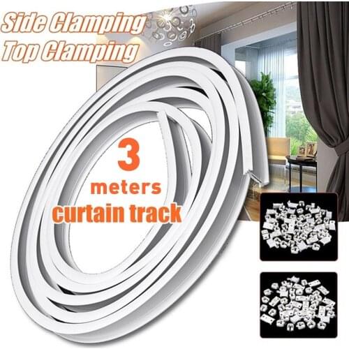 300 cm flexible ceiling curtain track rail straight sliding window balcony plastic bendable home window decoration accessories