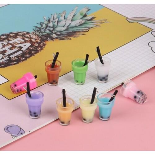 5pcs/lot Mini 1:12 Dollhouse Miniature Milk Tea Drinks Cup Food Drink Pretend Play Toys