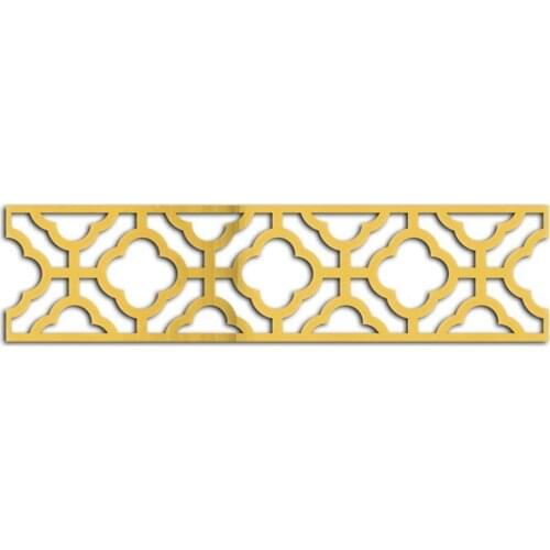 80% Hot Sale Creative Wall Sticker 3D Geometric Pattern Self-Adhesive Acrylic Wall Border Stickers for Living Room Wall Sticker