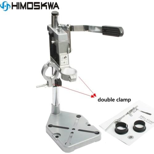 Aluminum bench Drill Stand Double-head Electric Drill Base Frame Drill Holder Power Grinder accessories for Woodwork Sliver