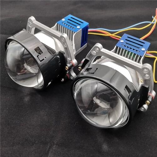 2Pcs 45W 5500k 3 inches Auto Bi LED Projector Lens Headlight H4 H7 9005 9006 Car Motorcycle Headlight Retrofit Kits