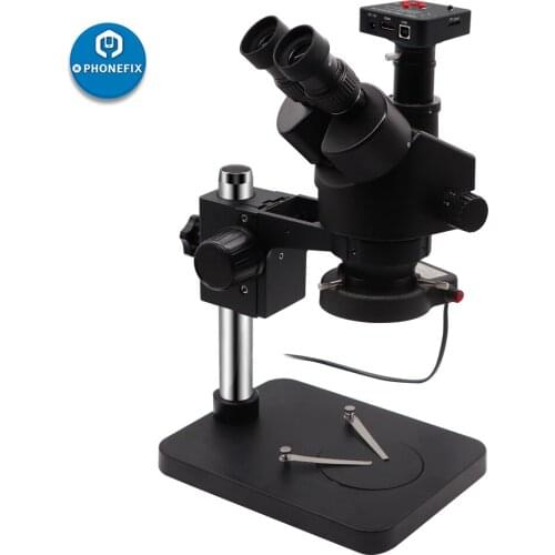 Black 3.5X-90X Simul-Focal Trinocular Microscope Zoom Stereo Digital Microscope With 38mp camera LED ring 0.5 2.0x Auxiliary Len