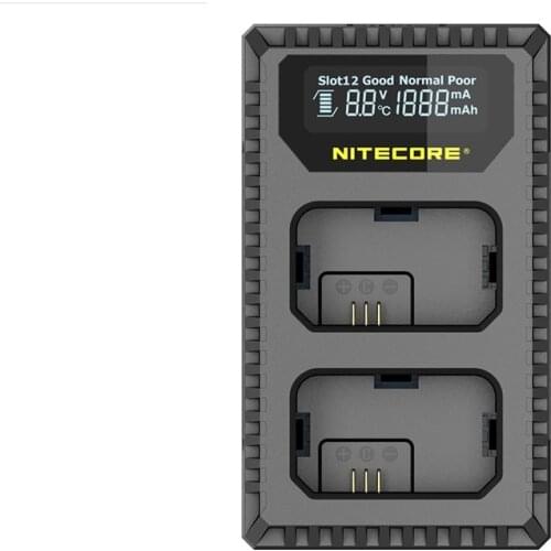 Nitecore USN1 Digital Dual Slot Travel Camera Charger for Sony NP-FW50 Batteries, Compatible with a7r2, a7m2, a7, a6300,a6500
