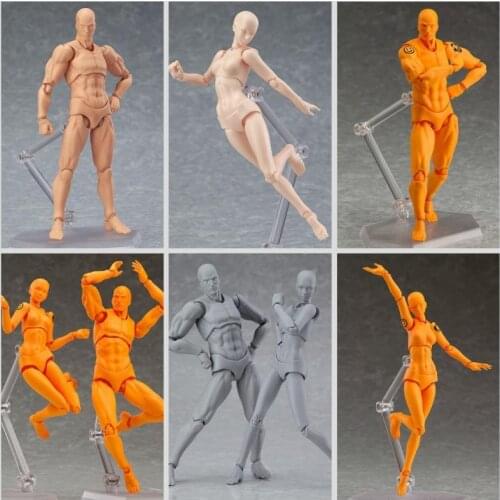 13cm Action Figure Toys Artist Movable Male Female Joint figure PVC Body Figures Model Mannequin Art Sketch Draw Figurine