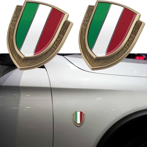 Italy Flag Shield Car Body Side Logo Sticker Car Styling For For Fiat Ferrari Maserati Alfa Romeo Giulia Stelvio Giulietta 156