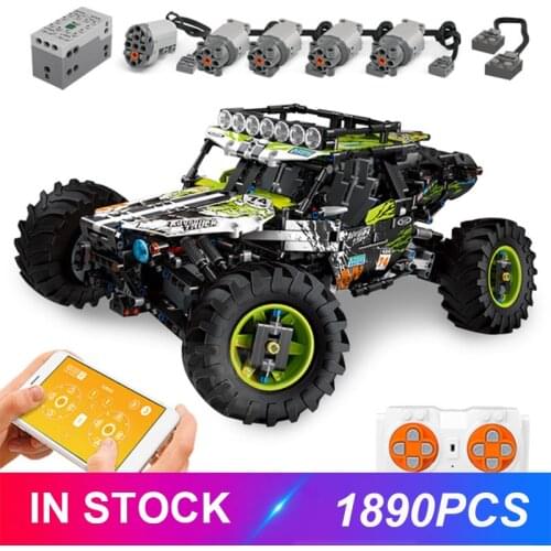 Mould King 18002 App Remote Control Buggy Compatible Moc 19517 19664 Off-Road Climbing Truck Model Building Blocks Brick