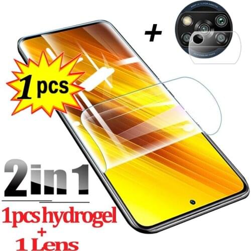 Full Cover HD Hydrogel Film For Xiaomi Poco X3 NFC X2 Camera lens Screen Protector For mi poco x3 nfc x2 Protective Film