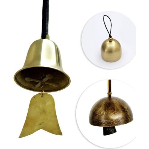 Copper Bell Wind Chimes Hanging Garden Home Decoration Botanical Park Roof Eave Outdoor Yard Christmas Japanese Chinese DIY