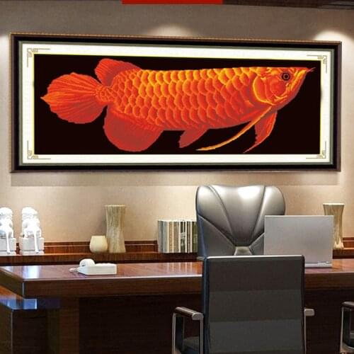 Part Special Shaped AB Diamond Embroidery Mosaic,Fish,DIY 5D Diamond Painting Cross Stitch,Animals,Wall Art Decoration 106*45cm