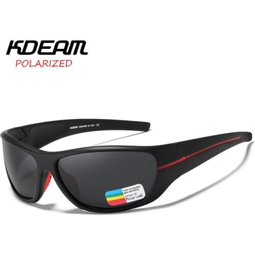 KDEAM TR90 Polarized Sunglasses for Men Anti-scratch lens Sun Glasses for Jogging Fishing Night Driving 2020