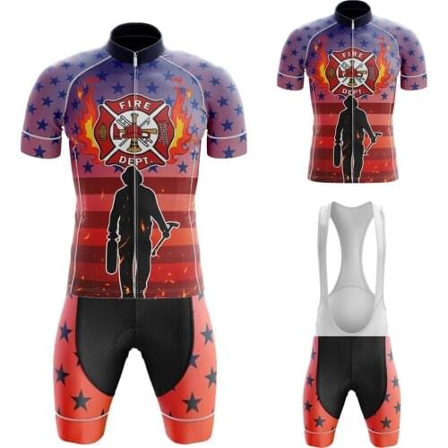 New Cycling Jersey Set about Fire Control Maillot Ciclismo Hombre