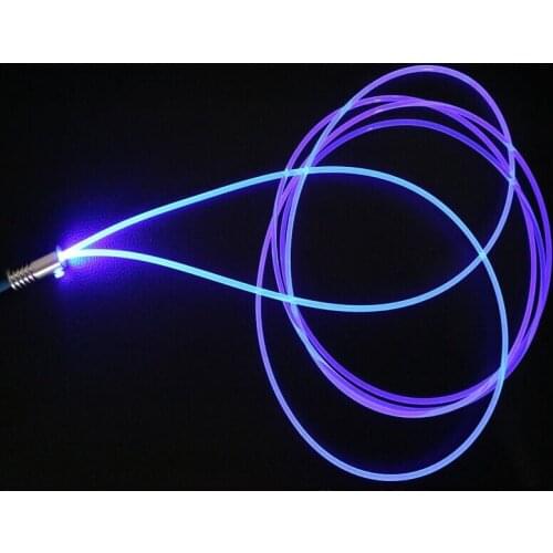 3mm 5M/16FT optic fiber Cable Side glow w/Mini 12V 3W Light Illuminator LED Aluminum light Source Engine Home Car atmosphere DIY