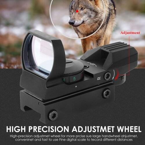 HD Sight Scope Waterproof Shockproof Viewfinder Adjustable Inner Red Dot Silver Film Holographic Sight