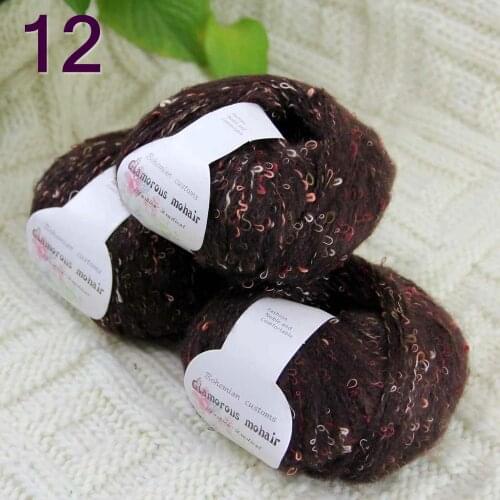 Sale 3SkeinX50gr Luxury Fluffy Soft NEW MOHAIR Shawls Hand Knit Crochet Yarn Pink 825-12-3