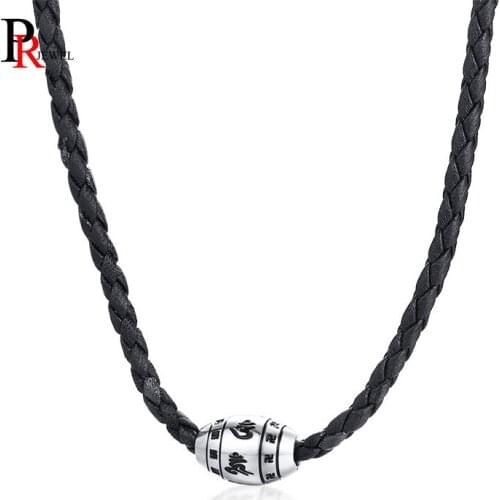 Religious Om Mani Padme Hum Charm Pendant Necklace for Men Prayer Lucky Jewelry