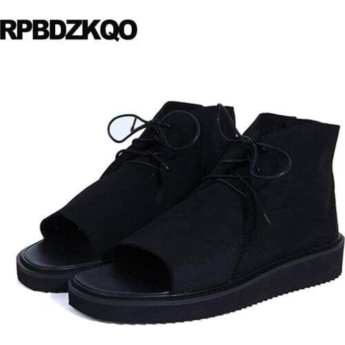 Casual platform large size 45 plus 2019 native genuine leather black famous brand high quality men sandals summer shoes outdoor
