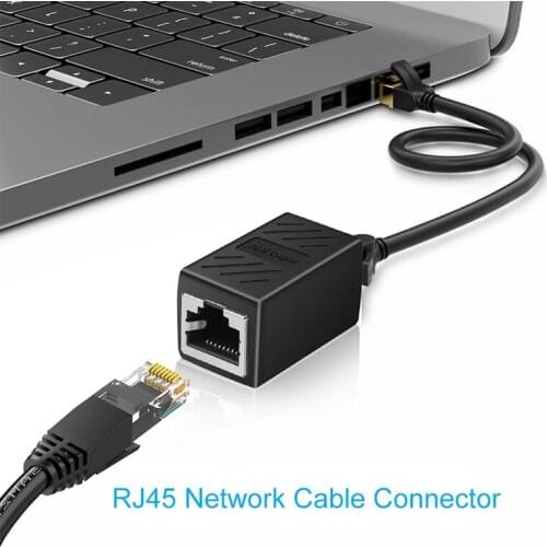 Female To Female Network Ethernet LAN Splitter Connector Transfer Head RJ45 CAT 5 5E 6 6a Extender Network Cable