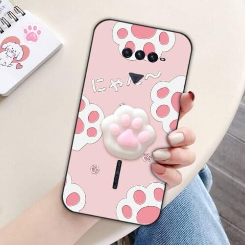 Squeeze Toy Cat Phone Case For Xiaomi Mi Max 2 MiX 3 Finger Pinch Squishy Soft Cover For Xiaomi Black Shark 2 3 4 Pro