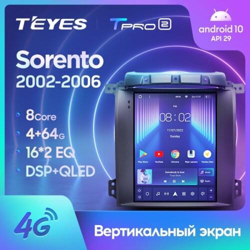 TEYES TPRO 2 For Kia Sorento BL 2002 - 2006 For Tesla style screen Car Radio Multimedia Video Player Navigation GPS Android No 2din 2 din dvd