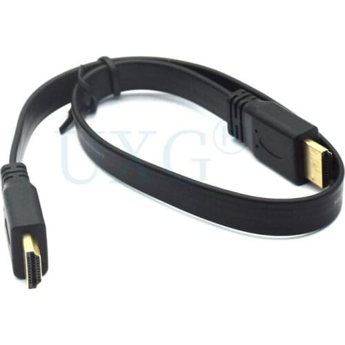90 Degree Angled Up Angle / Down HDMI-compatible Male to Male Type A Male Flat Short Extension Cables 5ft1ft 1.4v