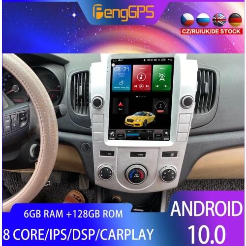128GB Android 9.0 Tesla Style Vertical Screen For KIA Fcrte 2009 2010 2011 2012 2016 CarPlay GPS Radio Auto Stereo Head Unit