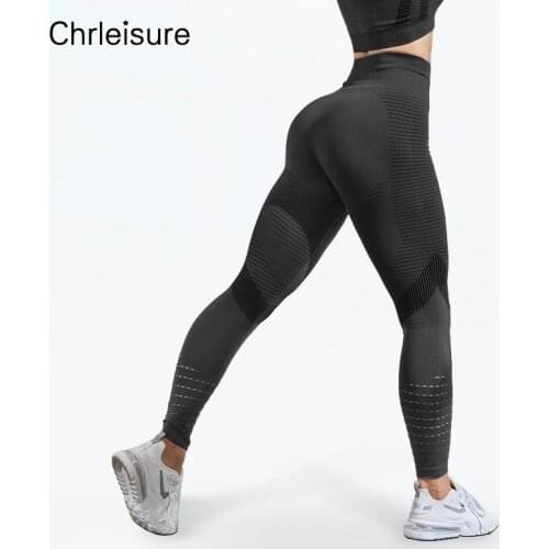 CHRLEISURE Leggings for Women High Waist Fitness Push Up Seamless Sexy Leggings Running Feamle Gym Breathable Workout Legging