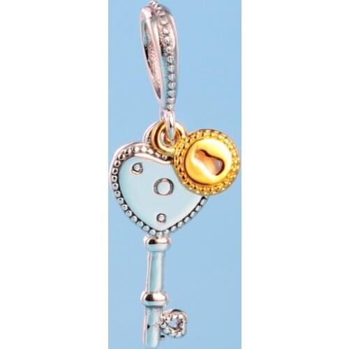 925 Sterling Silver Key To My Heart Hanging pandora Charms Fit Original Bracelet For Women DIY Jewelry S925 Beads