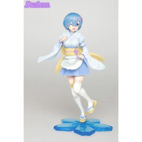 100% Original genuine Re:Zero kara Hajimeru Isekai Seikatsu REM White kimono PVC Anime Figure Model Toys Figure Doll Gift