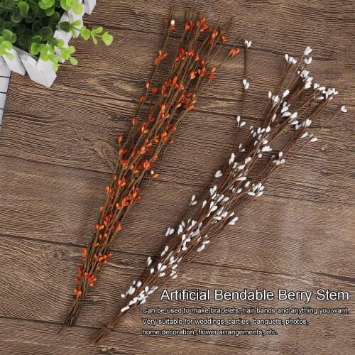 20pcs Artificial Red Berry Flower Cherry Stamens Berries Bundle Diy Cake Christmas Wedding Gift Box Wreaths Craft Decoration