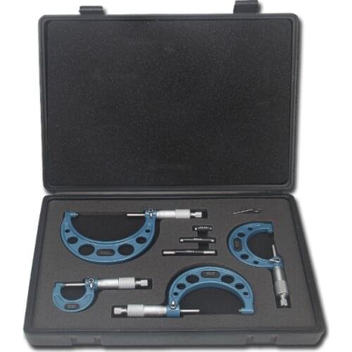 4pcs 0.01mm Metric Gauge Vernier Caliper Outside Micrometers Thickness Gauge Measuring Calipers with Case