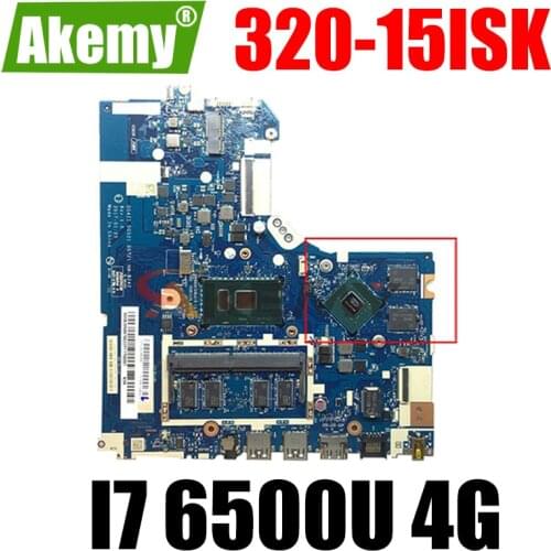 Akemy DG421 GD521 DG721 NM-B242 For Lenovo 320-15ISK 520-15ISK Notebook Motherboard CPU I7 6500U DDR4 4G RAM 100% Test Work