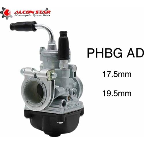 Alconstar- 17.5mm AD 19.5mm AD Dellorto Motorcycle Racing Carburetor Moped Scooter Hand Choke Carb Carburedor for Honda GY6 50CC