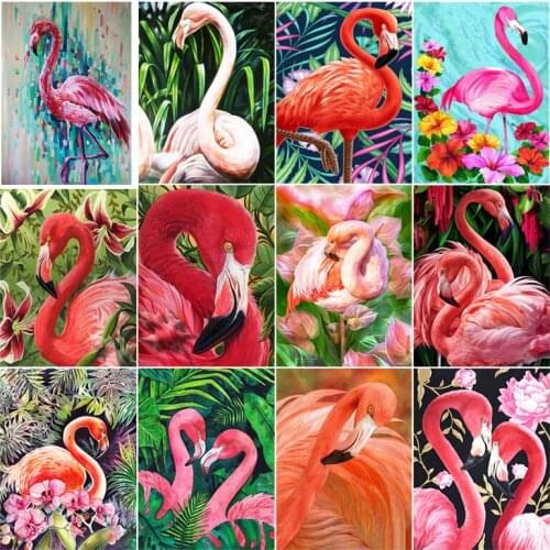5D DIY Full Diamond Embroidery " animal Flamingo flower" Diamond Painting Cross Stitch Rhinestone Home Decoration
