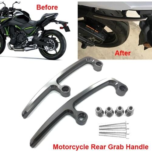 Z 650 Motorcycle CNC Aluminum Rear Grab Bars Rear Seat Pillion Passenger Grab Rail Handle For Kawasaki NINJA650 Z650 2017 - 2021