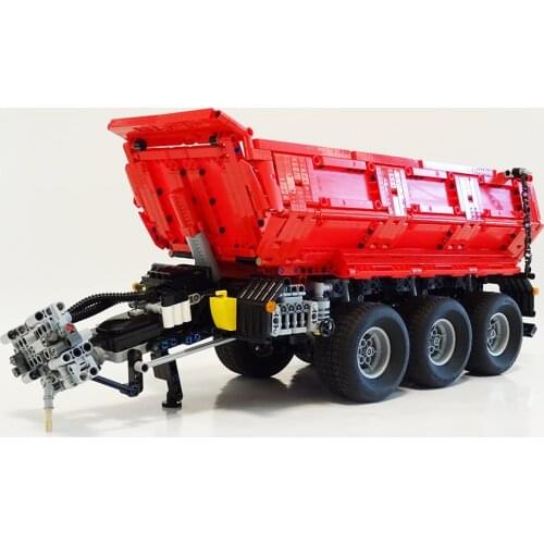 2020high-tech building block trailer MOC-8830 is suitable for 42054 tractor dump trailer carriage assembly toy boy birthday gift